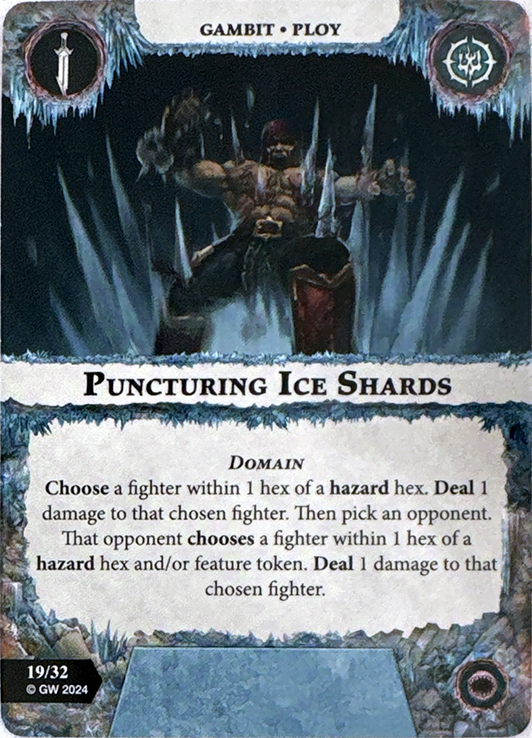 Puncturing Ice Shards