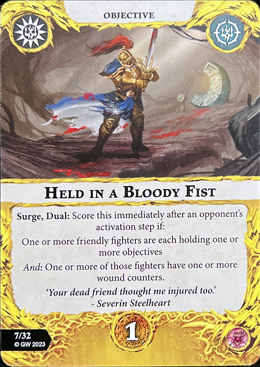 Held in a Bloody Fist